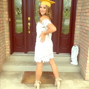 WHITE GRADUATION OR FORMAL DRESS